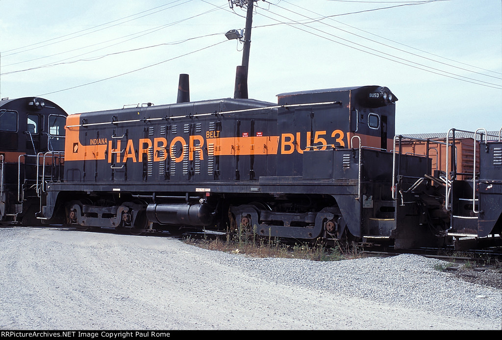 IHB BU 53, Slug/Booster Unit, ex EMD SW7 IHB 8857, at Blue Island Yard